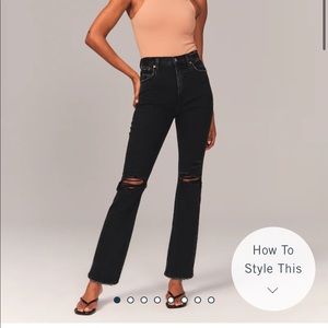 Abercrombie ankle straight ultra high rise jeans